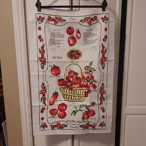 Italian Dish Towel Tea Towel Wall Hanging Caprese Tomato Theme